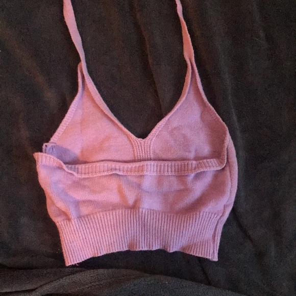 A purple top tied at top - Picture 2 of 2